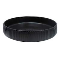 Crosby St. Black Ribbed Dinner Bowl