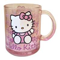 Hello Kitty Pink Gradient Glass Mug, 17.5oz