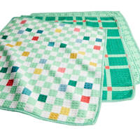 REAL SIMPLE Set of 3 Green Waffle Dish Cloths