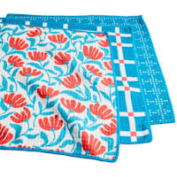REAL SIMPLE Set of 3 Blue Waffle Dish Cloths