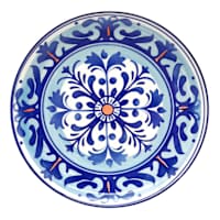 Blue Pad Printed Salad plate