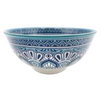 Blue Pad Printed Bowl, 4.75"