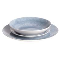 12-Piece Blue Porcelain Dinnerware Set