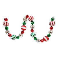 Red, Green & White Shatterproof Garland, 79.5"