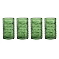 Set of 4 Spectra Green Highball Glasses, 15oz