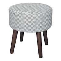 Emmy Stool, Taupe Checker Print
