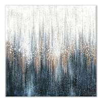 Blue Beats Textured Canvas Wall Art, 40"