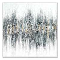 Silver Beats Textured Canvas Wall Art, 40"