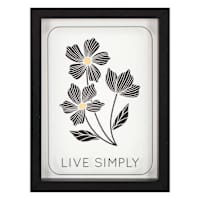 Live Simply Shadowbox Table Sign, 6x8