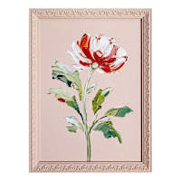 Framed Flower on Color Wall Art, 12x16