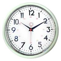 Light Teal Retro Wall Clock, 10"