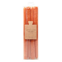 4-Piece Orange Unscented Taper Candles,  10"