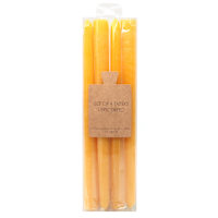 4-Pack Yellow Unscented Taper Candles, 10"