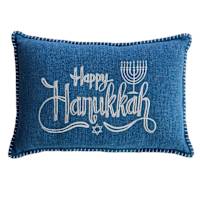 Happy Hanukkah Throw Pillow, 14x20