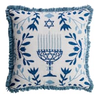 Hanukkah Menorah Throw Pillow, 18"