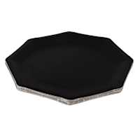 16-Count Black Octagonal Paper Plates, 10"