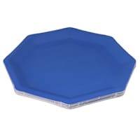 16-Count Navy Octagonal Paper Plates, 10"