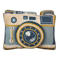 Camera Shaped Throw Pillow, 19x14