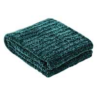 The Jewel Shop Green Luxe Chenille Throw Blanket, 50x60