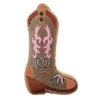 Western Boot Shaped Throw Pillow, 18x13