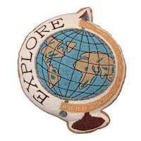 Globe Shaped Throw Pillow, 18x15