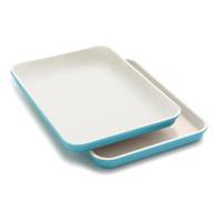 REAL SIMPLE Green Pan 2-Piece Blue Quarter Baking Sheet Set