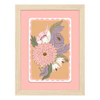 Floral Framed Art, 6x8