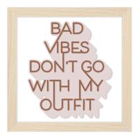 Bad Vibes Framed Art, 6x6