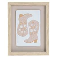 Cowgirl Boots Framed Art, 6x8