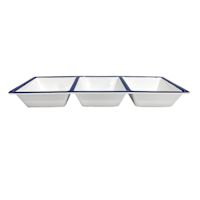 Blue Mosaic 3 Section Serving Dish, 14.7"