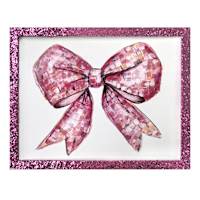 Glass Framed Glitter Disco Coquette Wall Art, 15x11