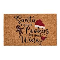 Santa We Have Wine Coir Mat, 18x30