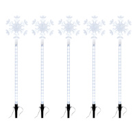Set of 5 LED Shooting Snowflake Pathway Lights