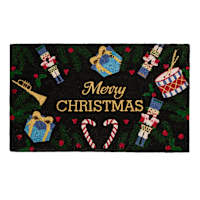 Classic Christmas Merry Christmas Nutcracker Coir Mat, 18x30