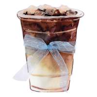 Iced Coffee Cutout Lacquer Plaque, 6x8