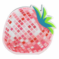 Strawberry Cutout Lacquer Plaque, 7x6.5