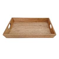 Mango Wood Rectangle Taper Tray, 20x14