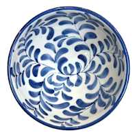 Tenerife Blue & White Hand Painted Cereal Bowl, 6"