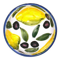 Segura Olive Hand Painted Dip Bowl, 4"