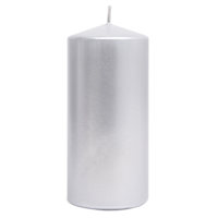 Silver Overdip Pillar Candle, 3x6