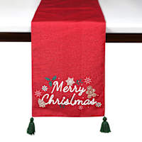 Merry Christmas Gingerbread Table Runner