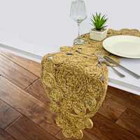 Corded Circle Jute Table Runner, 36"