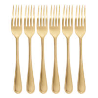 Set of 6 Bayley Champagne Gold Dinner Fork
