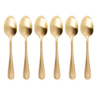 Set of 6 Bayley Champagne Gold Dinner Spoons