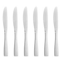 Set of 6 Percy Satin Silver Dinner Knives