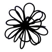 Metal Round Tube Black Orb, 6"