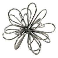 Metal Round Tube Silver Orb, 6"