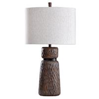 Brown Lamp with Shade, 33"