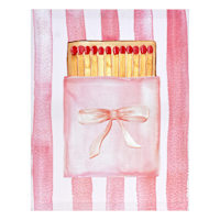 Bow Stripe Matchbox Canvas, 11x14
