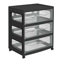 4-Drawer Card Wide, Black